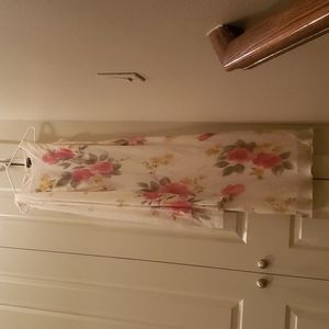 Ann Taylor 100% silk floral dress and matching Full-length silk scarf